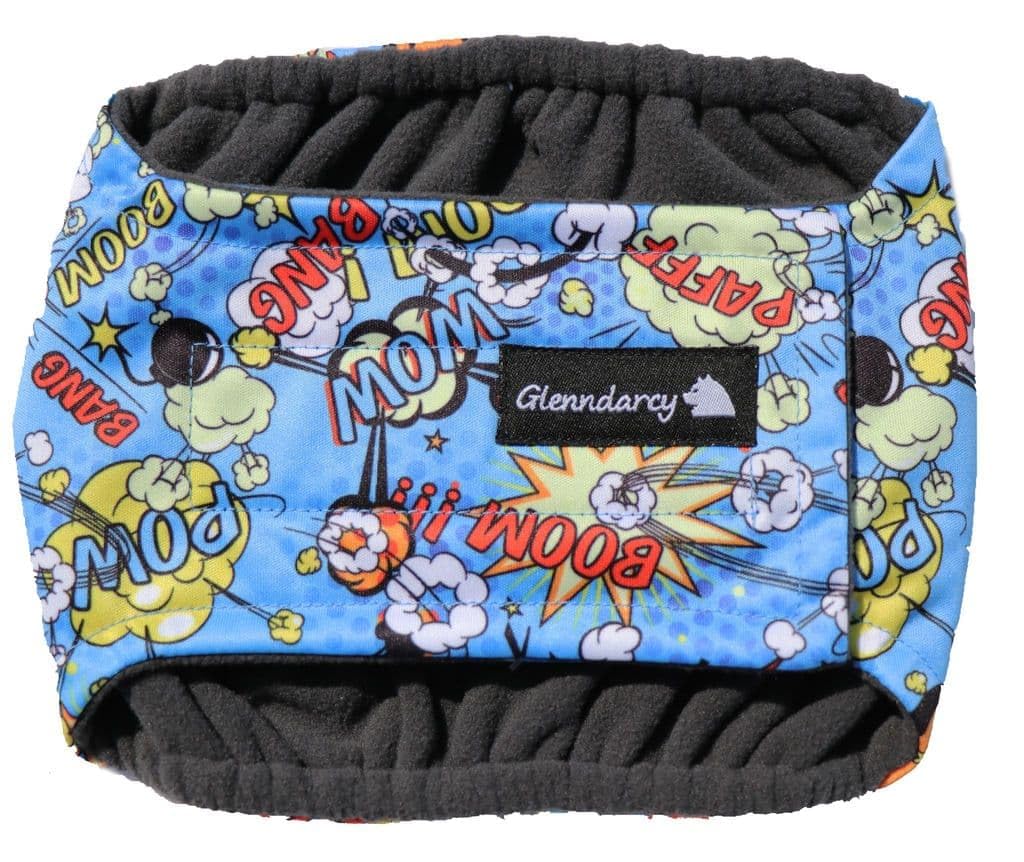 Glenndarcy Male Dog Belly Band - Urine Incontinence (XXL Band only, Kaboom)