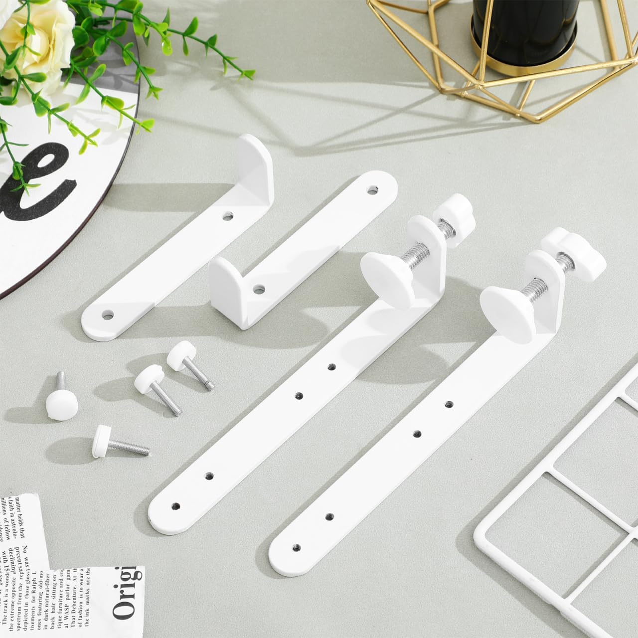 Pegboard Desk Brackets 2-Pack Tabletop Pegboard Stand Support for Desktop Display Panels Accessories Easy Install Panel Support for Retail Shelving and Wall Displays