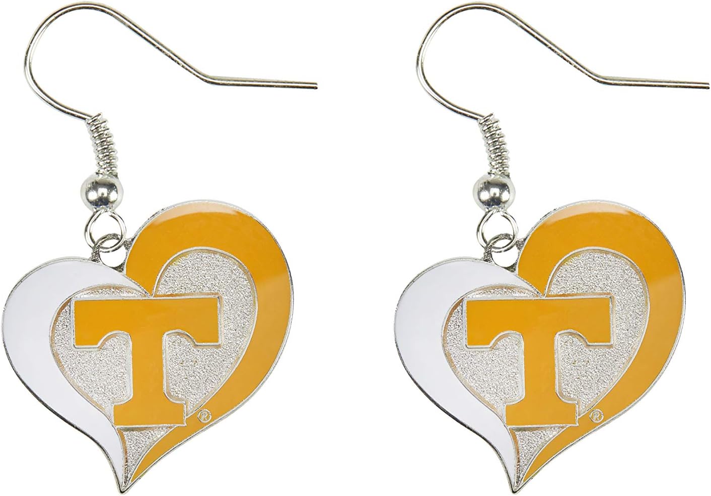 aminco NCAA womens Swirl Heart Earrings