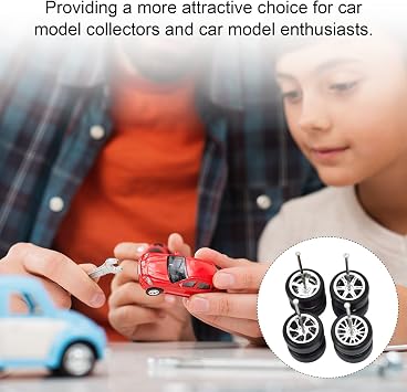 16 Set 1/64 Model Car Rubber Wheels Set Off-road Truck Modified Tires Simulation Wheels and Tires Kit for 1:64 Model Cars Accessories
