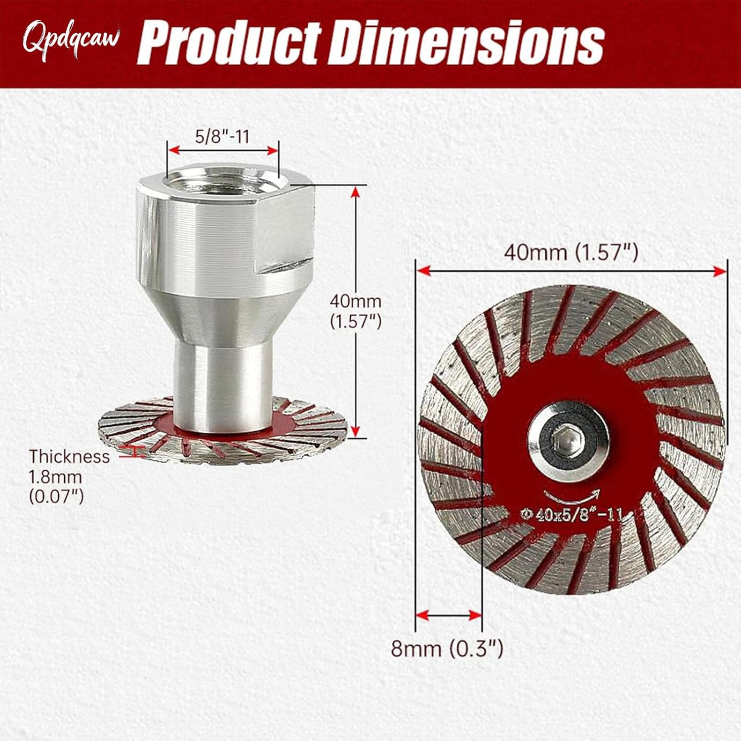 1.57" Diamond Saw Blades Set, Precision Stone Cutting Made Easy, 40mm Multi-Functional Professional Mini Diamond Cutting Blade Set, for Granite, Marble, Sandstone, for Grinder (10pcs)