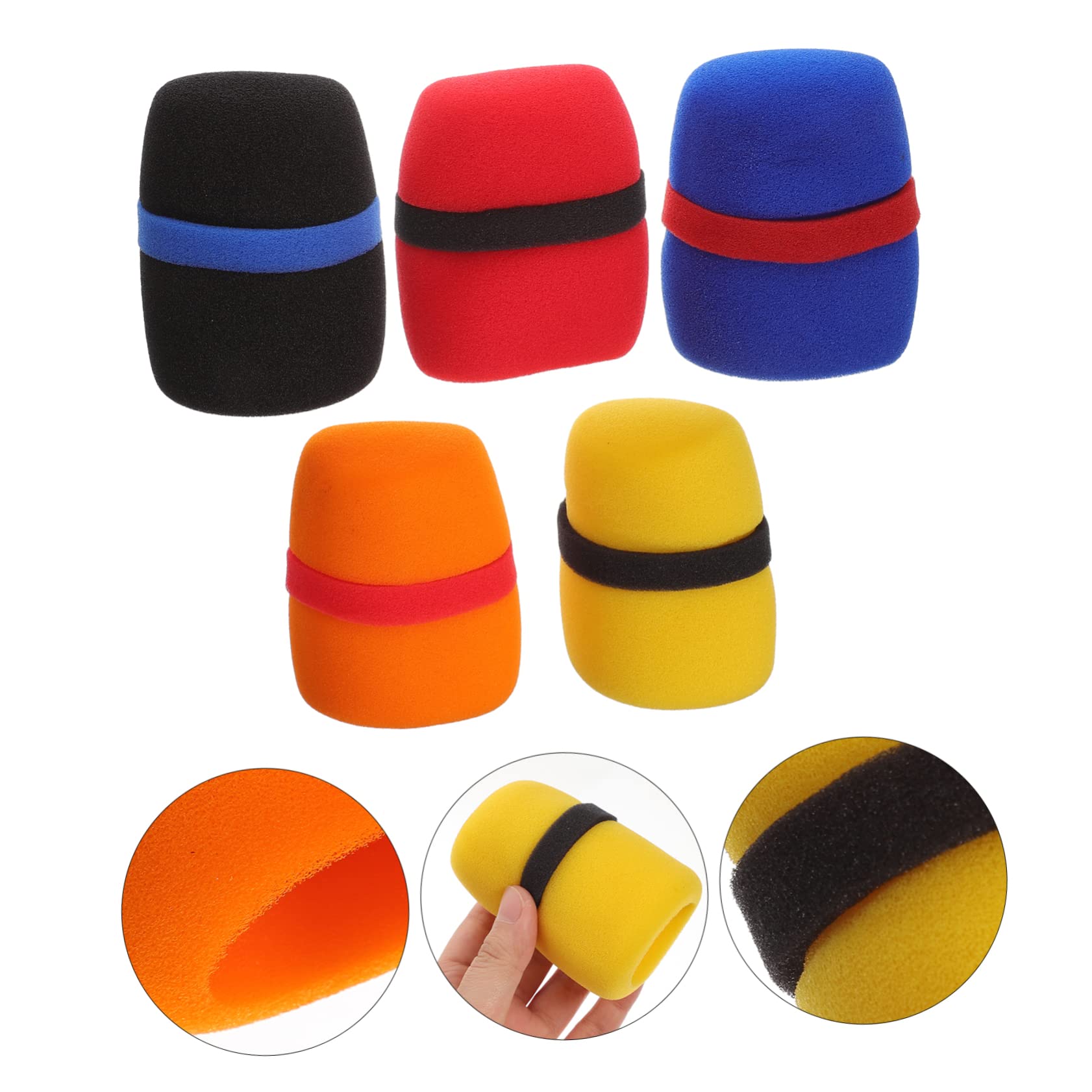 Gadpiparty 25 Piezas cubierta del micrófono cubierta para micrófono cubiertas gruesas para micrófono Accesorios de micrófono Cubierta de esponja de micrófono parabrisas del micrófono espesar