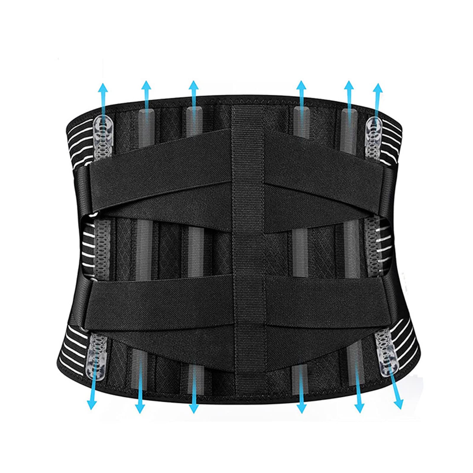 Faja lumbar ajustable para hombres y mujeres, ajustable, transpirable, cinturón lumbar ajustable para hombres y mujeres