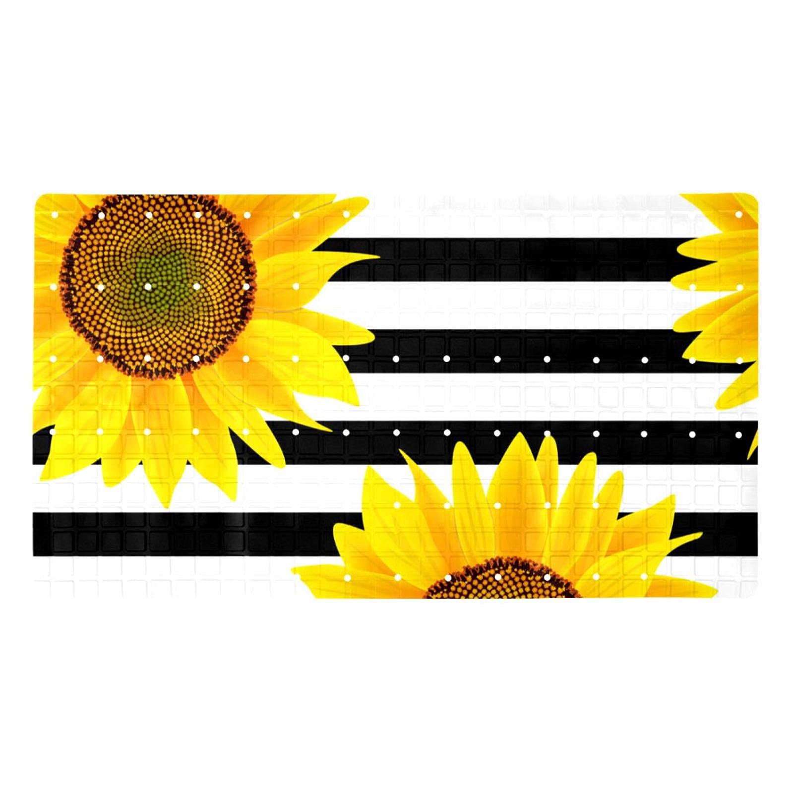 Tapis antidérapant pour baignoire avec ventouses et drainage