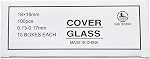 1000 Pièces de couvercle en verre pour diapositives microscopiques 18x18mm Couverture de glissades en verre comprend 10 Boîtes x 100Pcs/Box