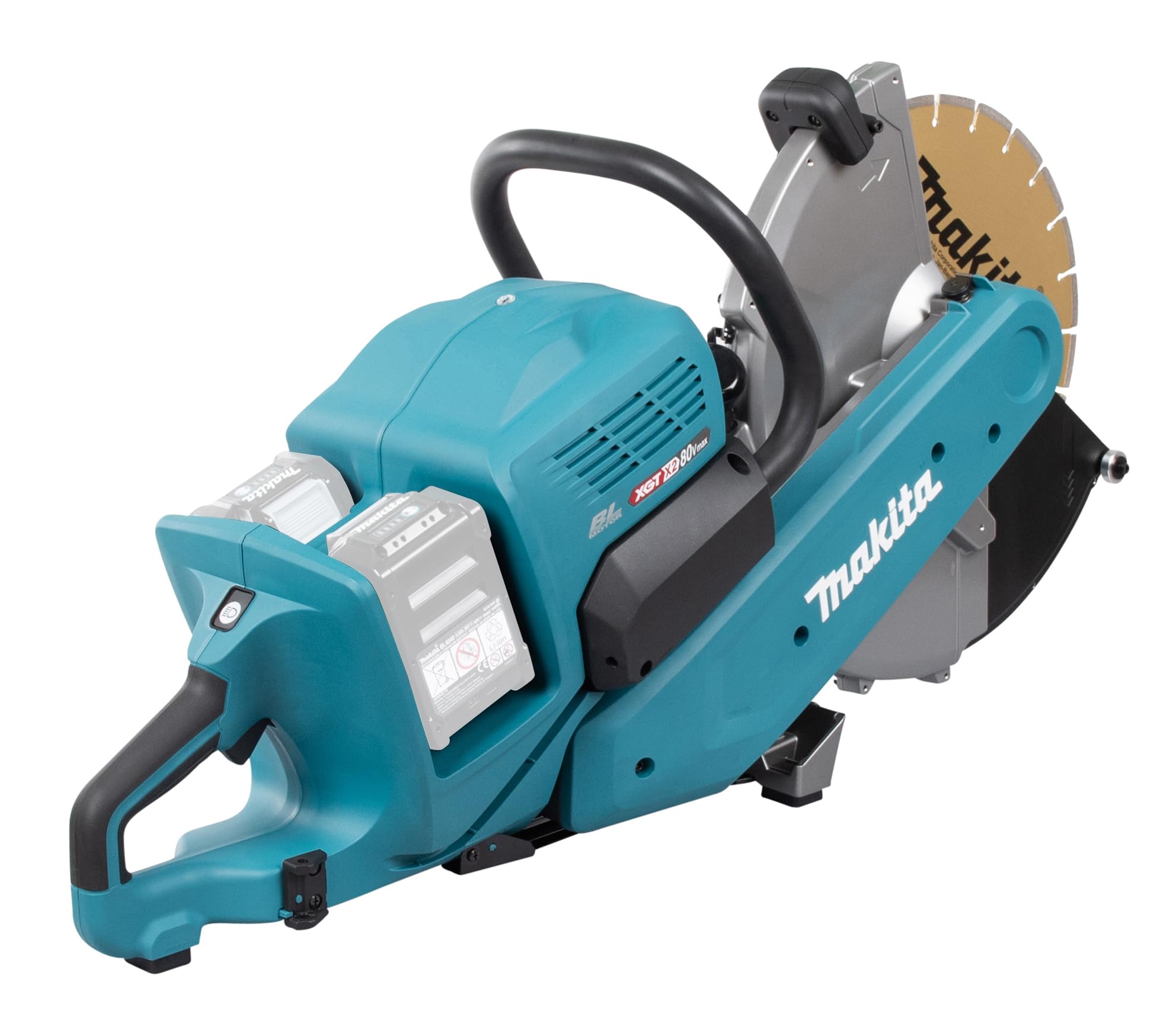 Makita CE002GZ01 Twin 40V Max (80V) Li-ion XGT Brushless 355mm Power Cutter - Batterie e caricabatterie non inclusi