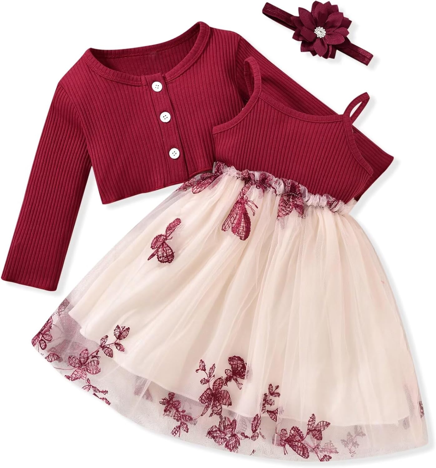 Toddler Baby Girls Tutu Dress and Cardigan Set 6 Months - 3T Toddler Girl Tulle Outfit Fall Clothes