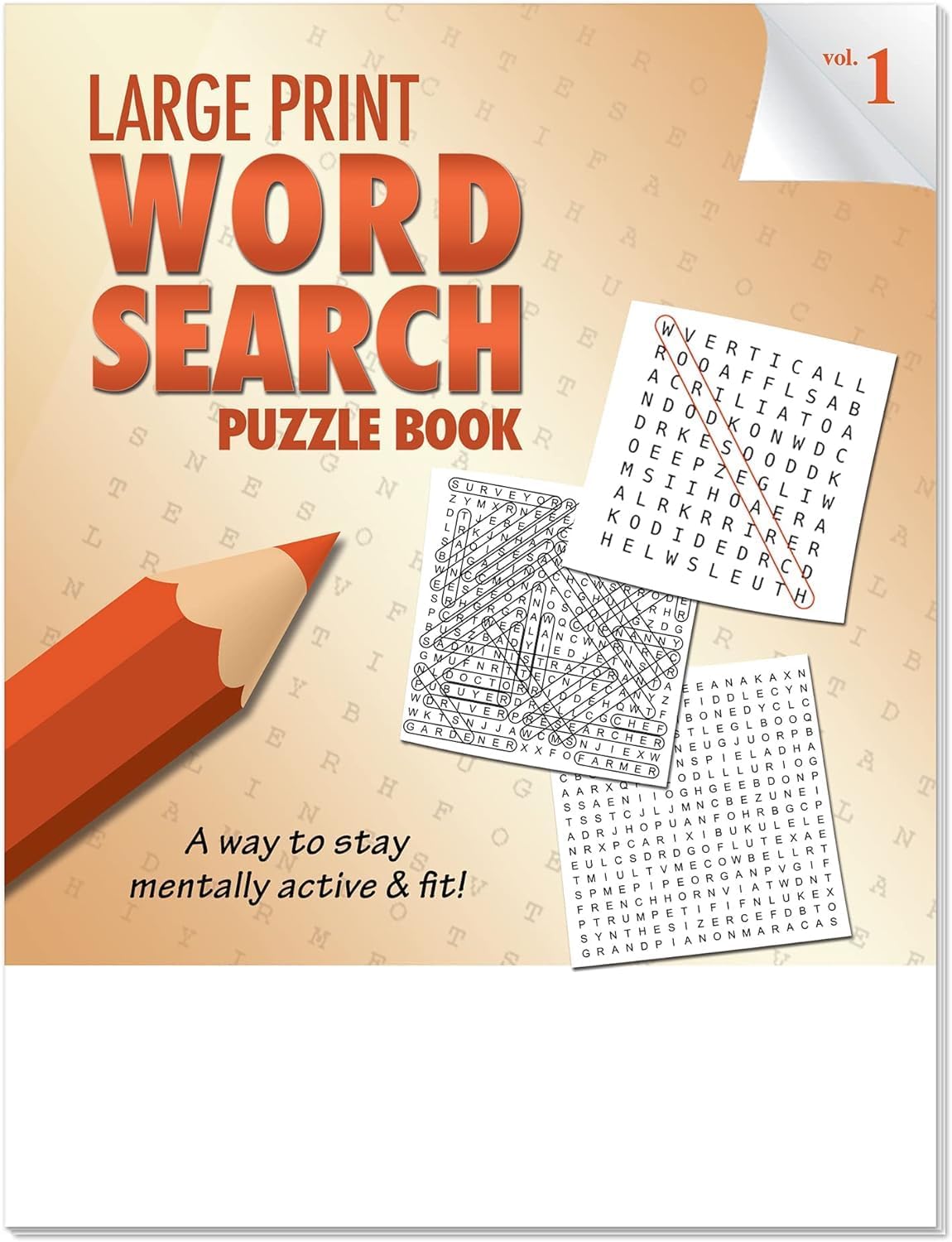 ZOCO - 250 Custom Large Print Puzzle Book Gift Packs - Each Pack has (1) Word Search, (1) Crossword, (1) Sudoku, (1) Pencil - VOL. 1 - Handout & Promotional Item for Hospitals, Senior Centers