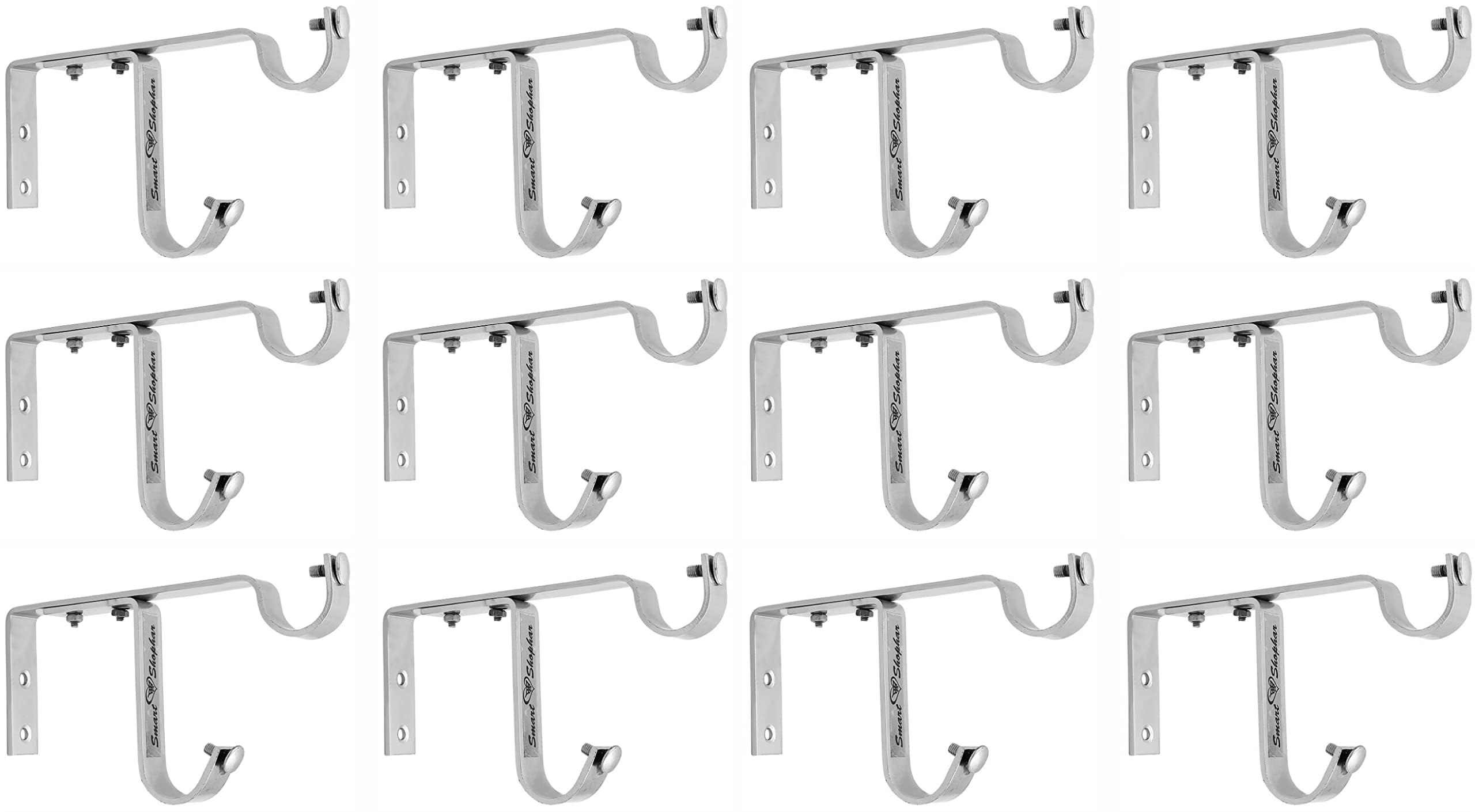 Stainless Steel Curtain Brackets - Pack of 10 -14 Stainless Steel Curtain Brackets - Pack of 10 -14