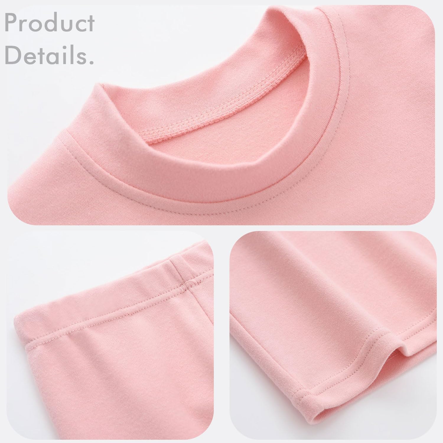 Toddler Thermal Underwear Set Girls Boys Long Johns Kids Pajamas Pjs, 3-7 Years - Image 7