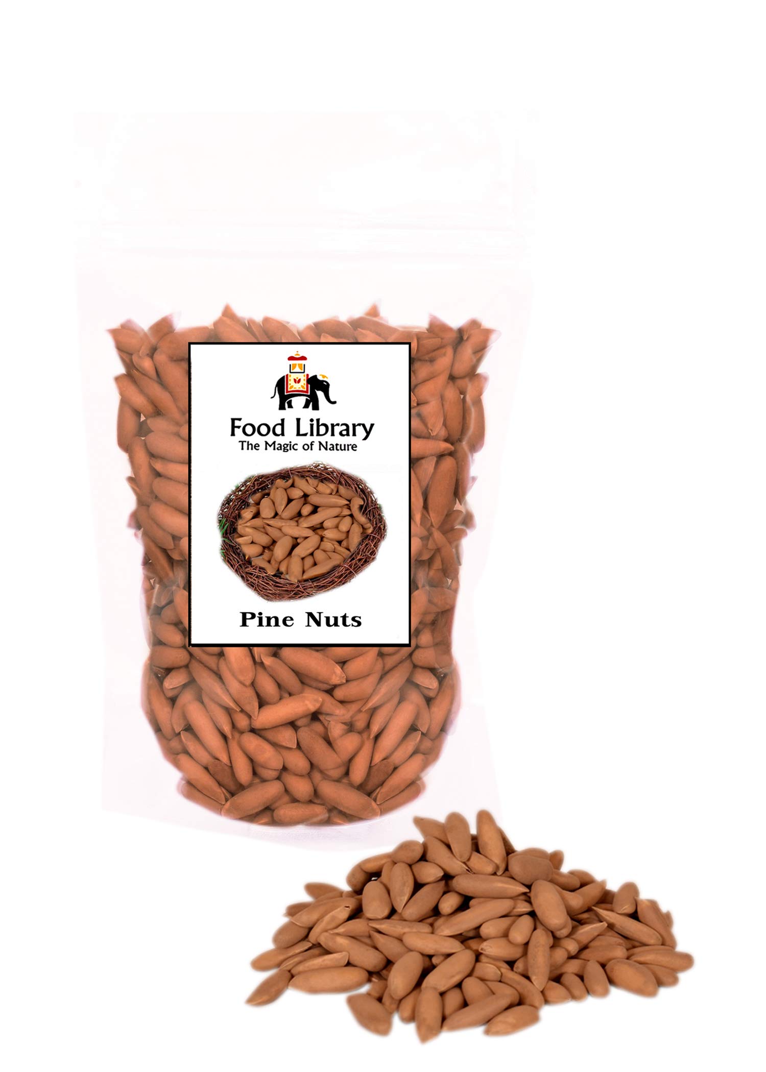 Food Library The Magic of Nature Afghan Pine Nuts (Chilgoza) with Shell, 400g