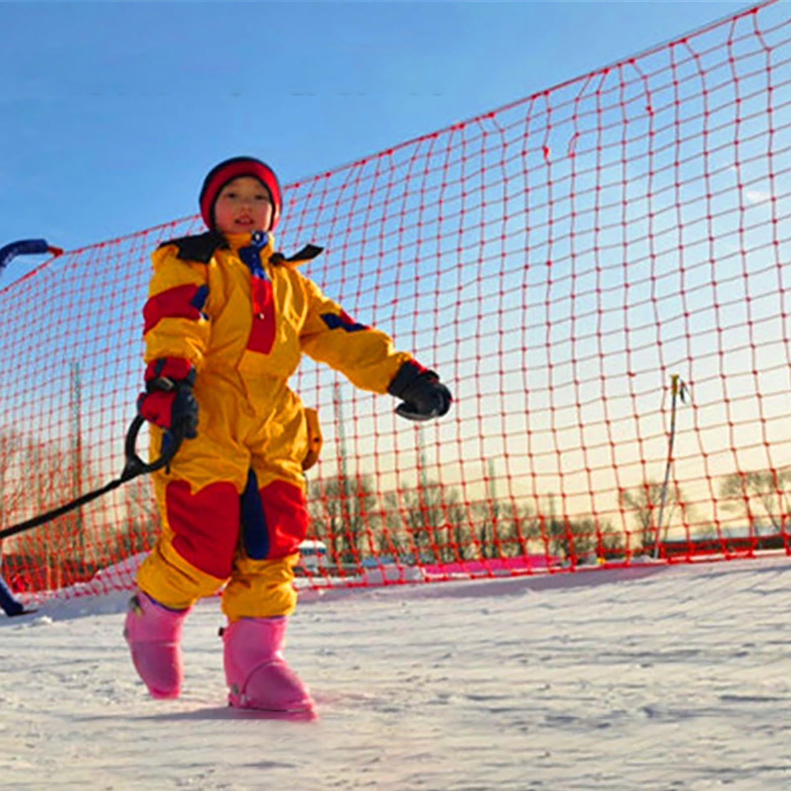 Exterior Playground Safety Protective Netting, 2in Small Holes Tight Mesh for Ski Resort/Skating Rink/Sports Protection, 1 2 3 4 5 6 7 8 9 10 M Wide Treehouse Soccer Field Rack Net(1x18m/3.3x59.1ft)
