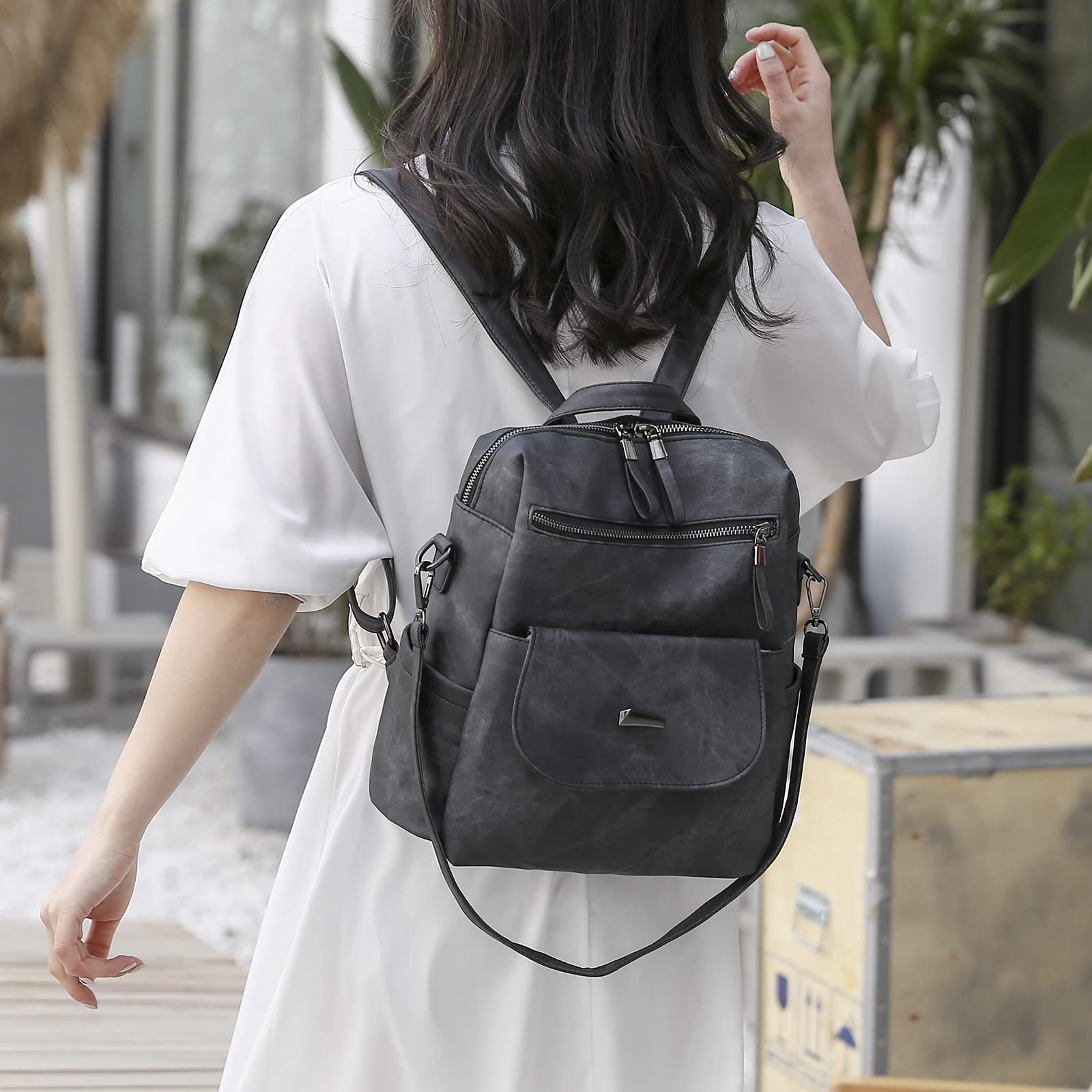 Aucuu Mochila Cartera para Mujer, Mochila de Mujer, Ligero Antirrobo Mini Mochila, Bolsa de Viaje Casual, Mochila de Escuela Bolsa de Hombro, Mochila de Viaje Linda para Niñas