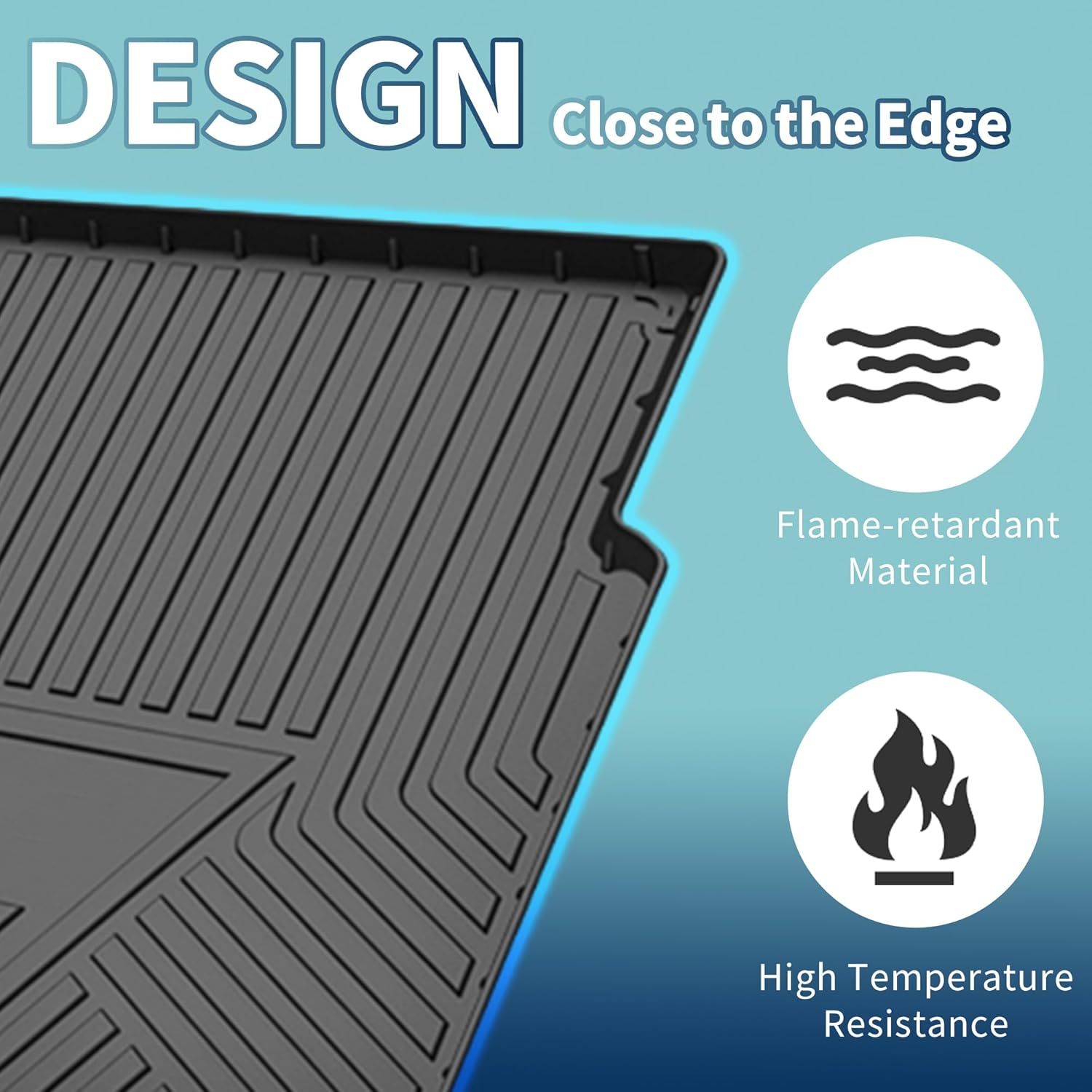 ACROPIX Cargo Liner Rear Trunk Mat Trunk Cargo Luggage Boot Tray Mat Stripes and Triangles Pattern for Chevrolet Cruze Sedan 2016-2019