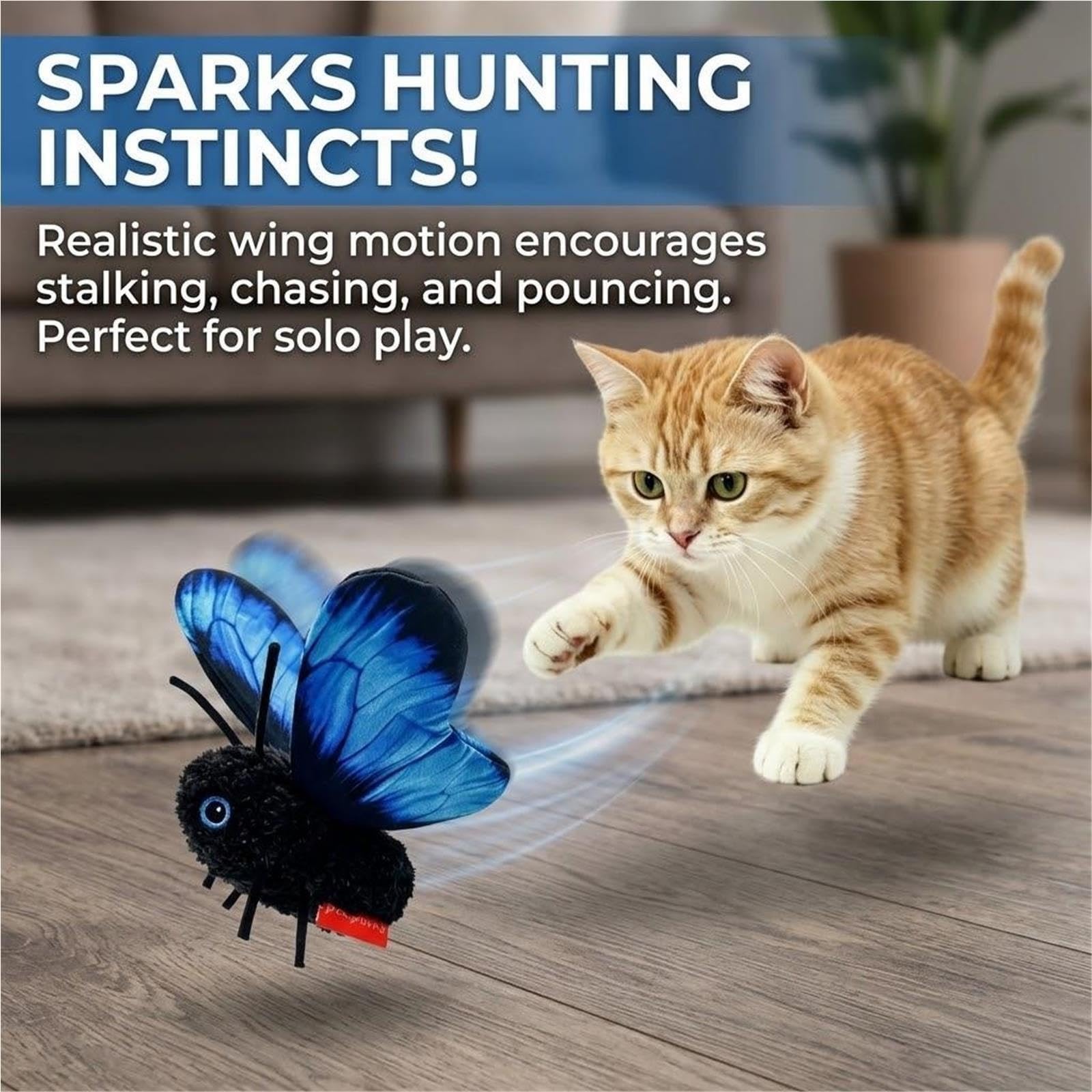 Chat Interactif De Jouet De Papillon Battant De Détection Intelligente