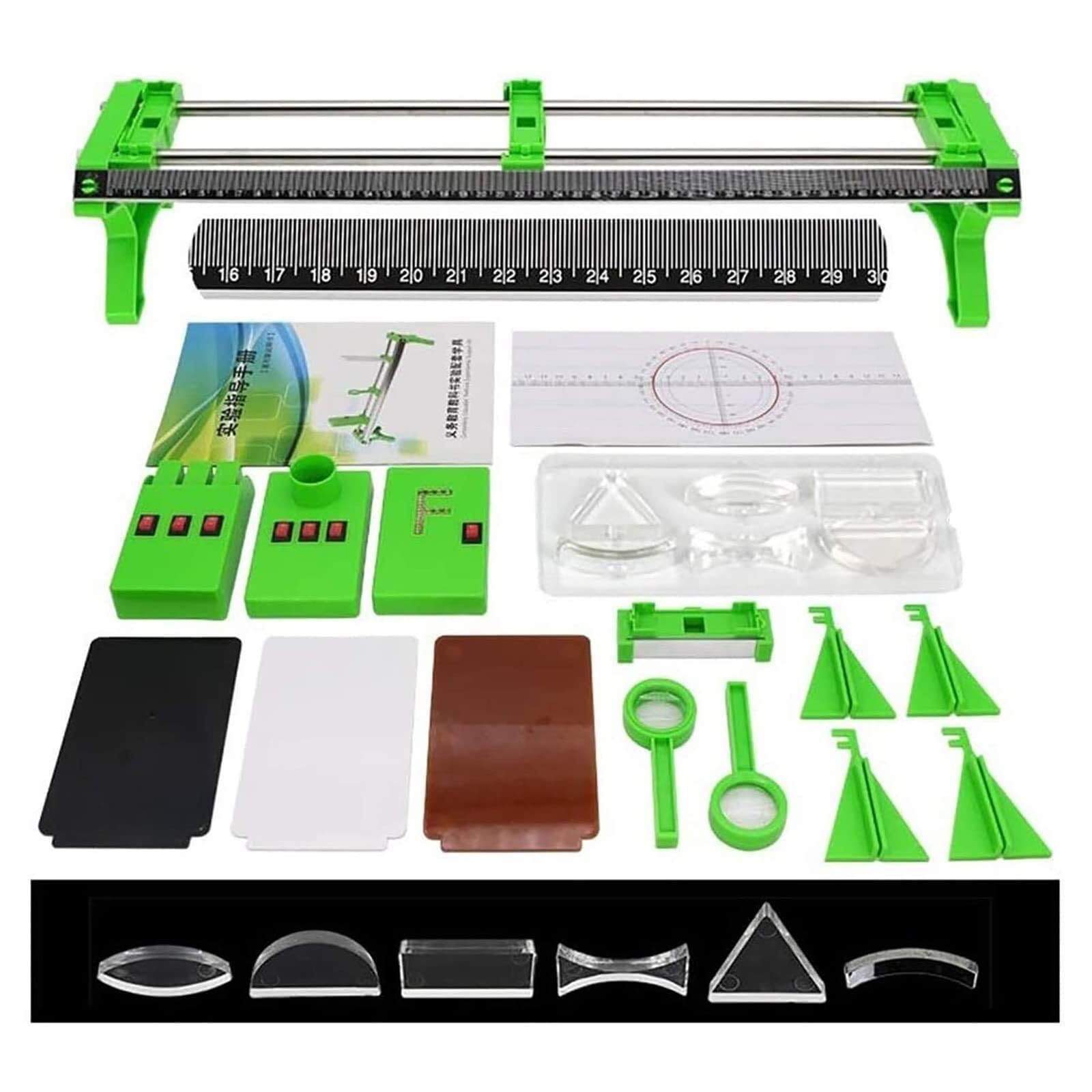 Equipo De Laboratorio Científico, Banco Óptico, Lente, Conjunto De Imágenes De Orificios Pequeños, Material Didáctico Físico Óptico, Equipo De Experimentación Científica Óptica