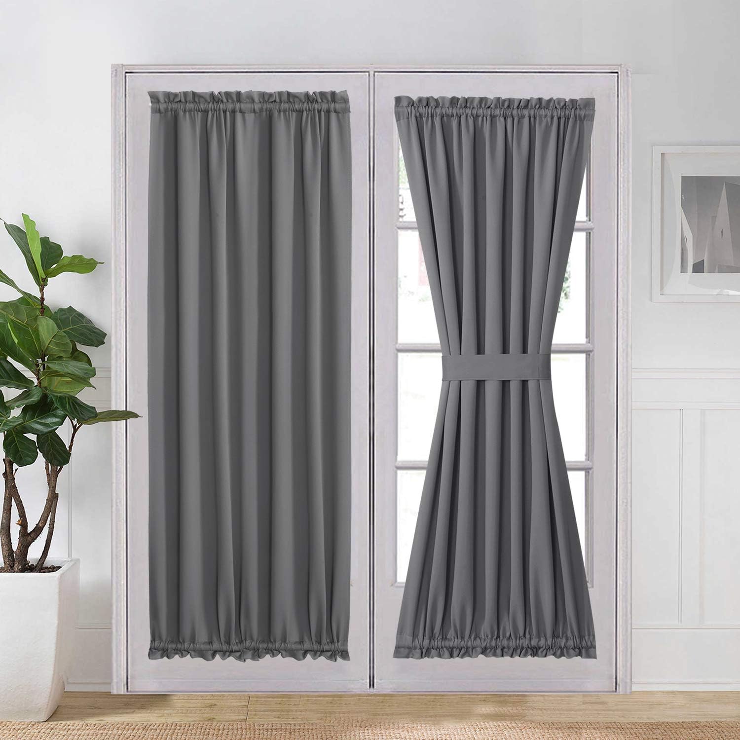 Aquazolax Blackout Patio Door Curtain Panel Draperies