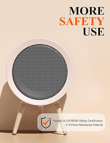 Miniatura 8 de Gaiatop Calentador de espacio portátil para uso en interiores, calentador de escritorio eléctrico pequeño de 1000 W600 W para dormitorio u oficina,