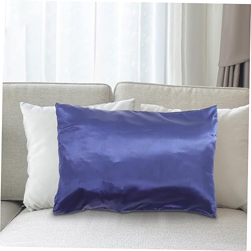 Miniatura 9 de PRETYZOOM 2 fundas de almohada de seda de imitación para decoración del hogar, almohada para sofá, fundas de almohada suaves de satén para el