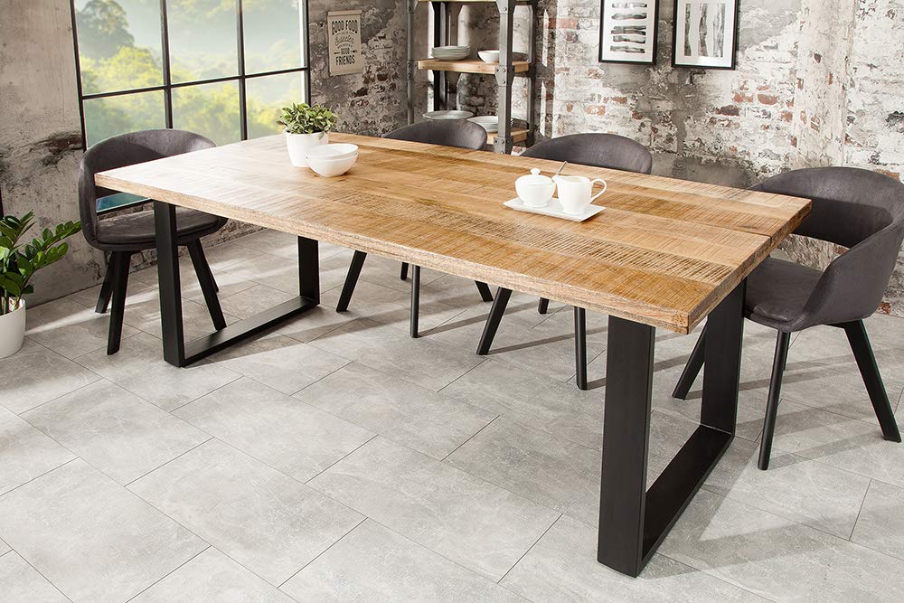 invicta INTERIOR Design Esstisch Iron Craft 160cm Mangoholz Holztisch Massivholz Konferenztisch Industrial Design