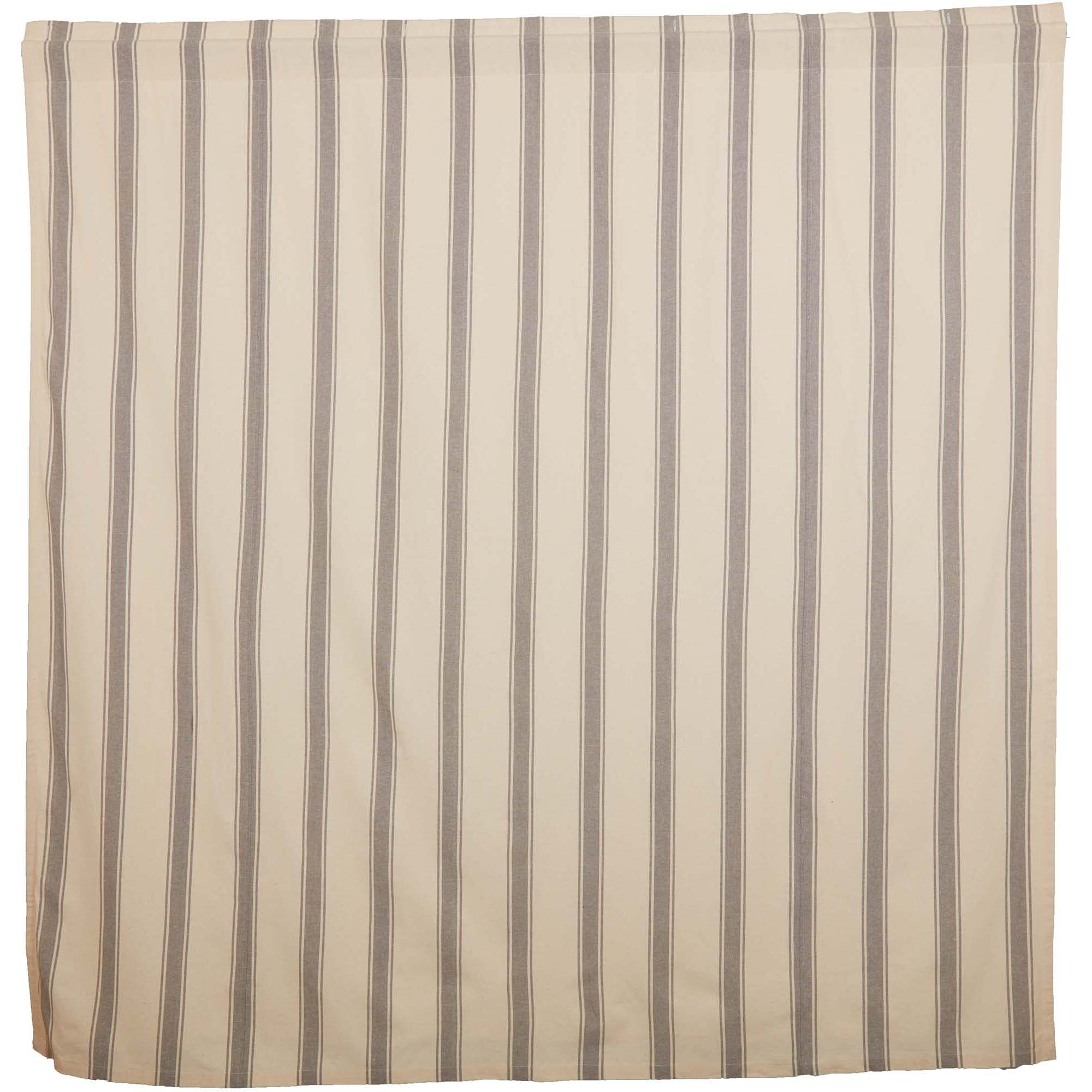 VHC Brands Grace Grain Sack Stripe Farmhouse Shower Curtain 72x72
