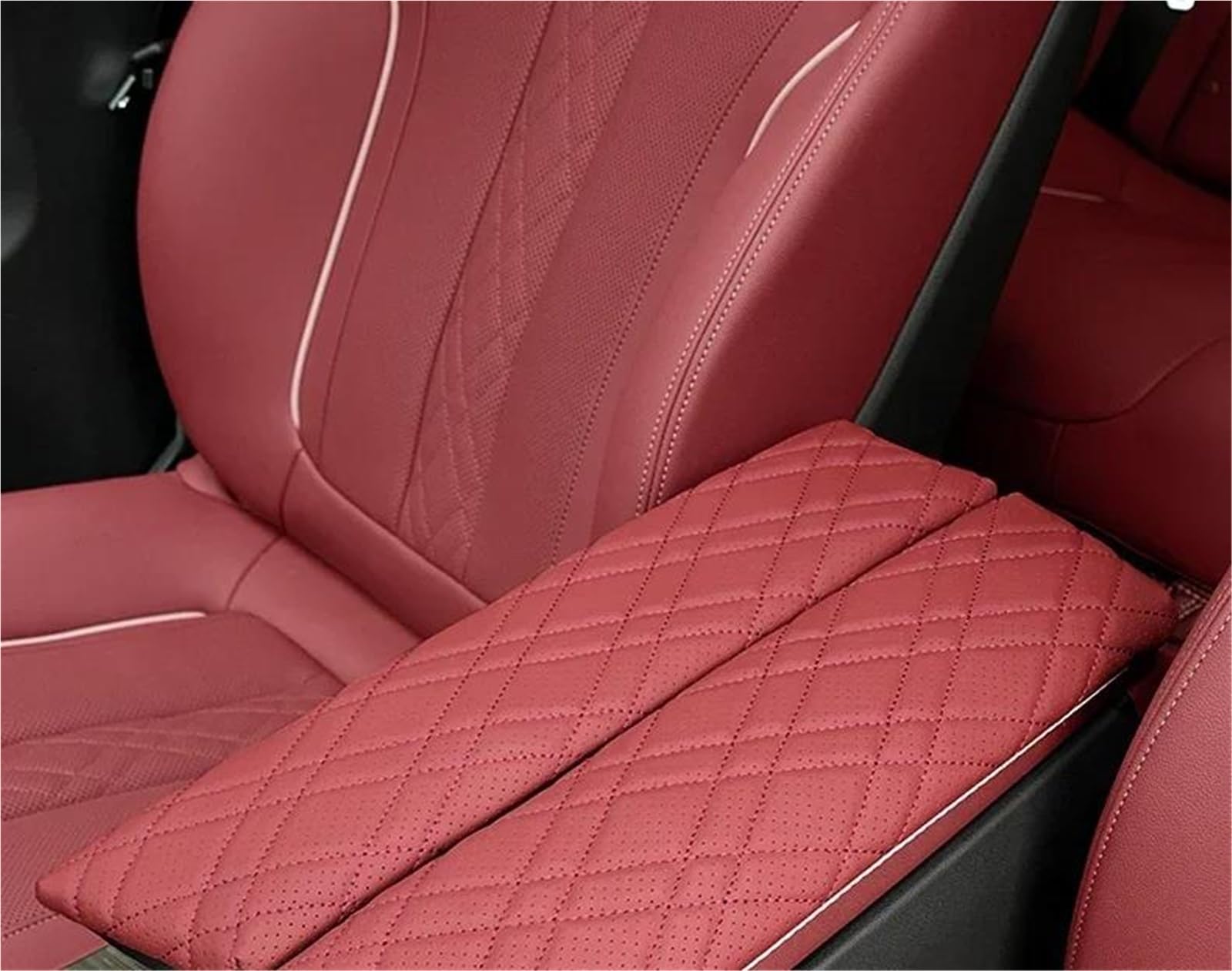 Mittelarmlehne 2 STÜCKE Auto Mittelarmlehne Box Konsole Abdeckung Auto Styling Zubehör Für BMW Series5 F10/F11/F18 2011-2017(Schwarz)