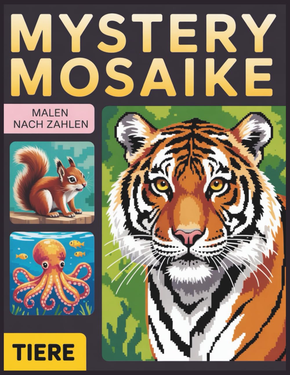 Mystery Mosaike Malen nach Zahlen: Geheimnisvolle Mosaikbilder zum Ausmalen nach Zahlen in einem Buch für Erwachsene
