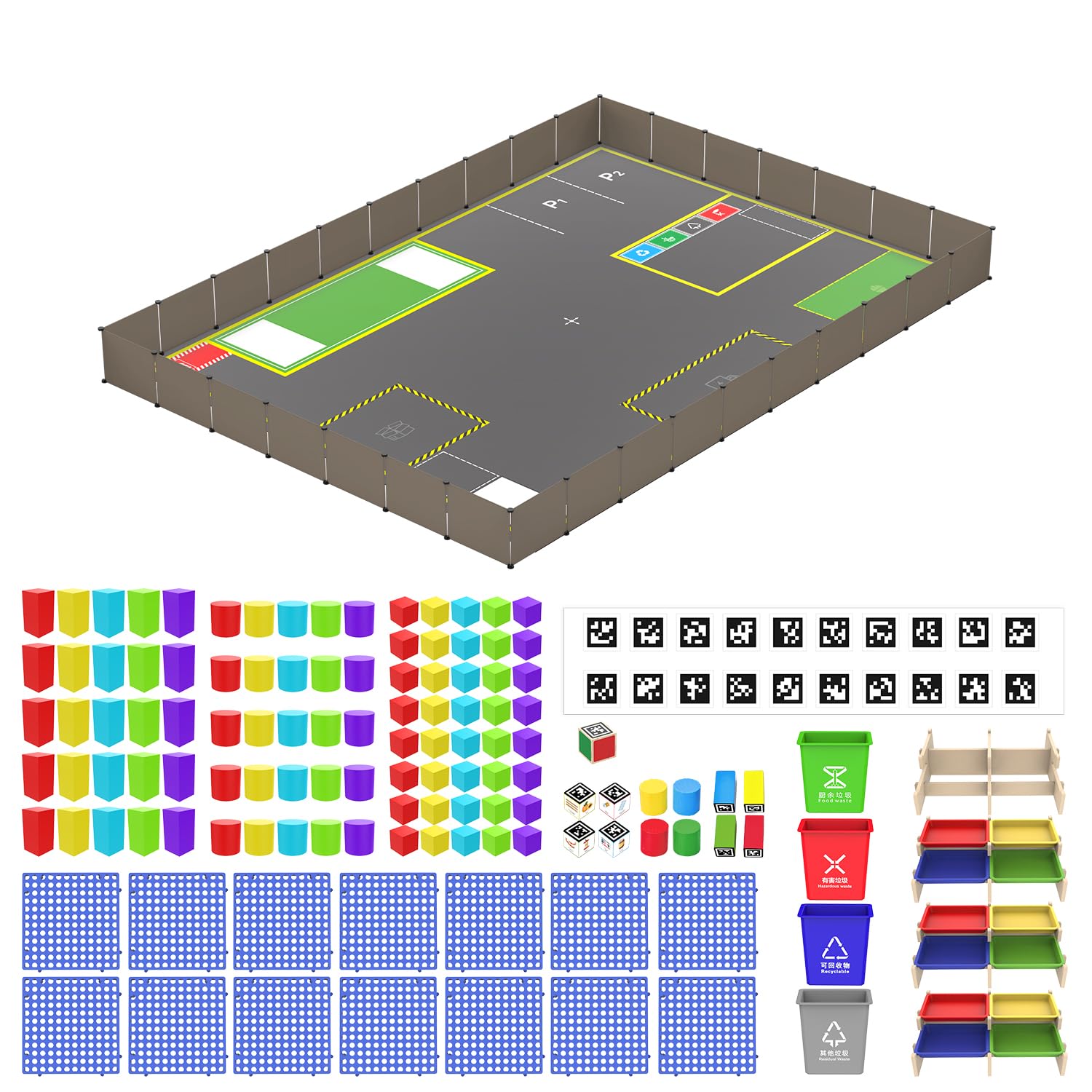 Yahboom ROS Robot Toy Map (Large Model Scene Sandbox+Fence)