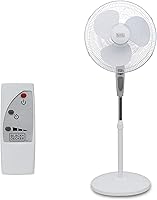 Vista 1 de BLACK+DECKER Ventilador de pie de 18 pulgadas con base de pedestal, ventilador de pedestal de altura ajustable con control remoto y panel de control