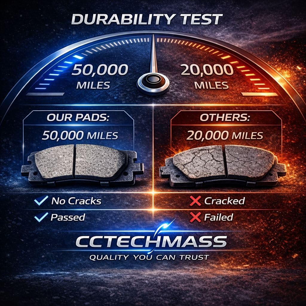 Brake Pads Set For 10-19 For Lexus GX460, 03-09 For Lexus GX470, 03-19 For Toyota For 4Runner, 07-14 For Toyota FJ For Cruiser, 01-07 For Toyota For Sequoia,Ceramic Front Rear Brake pads D976 D606