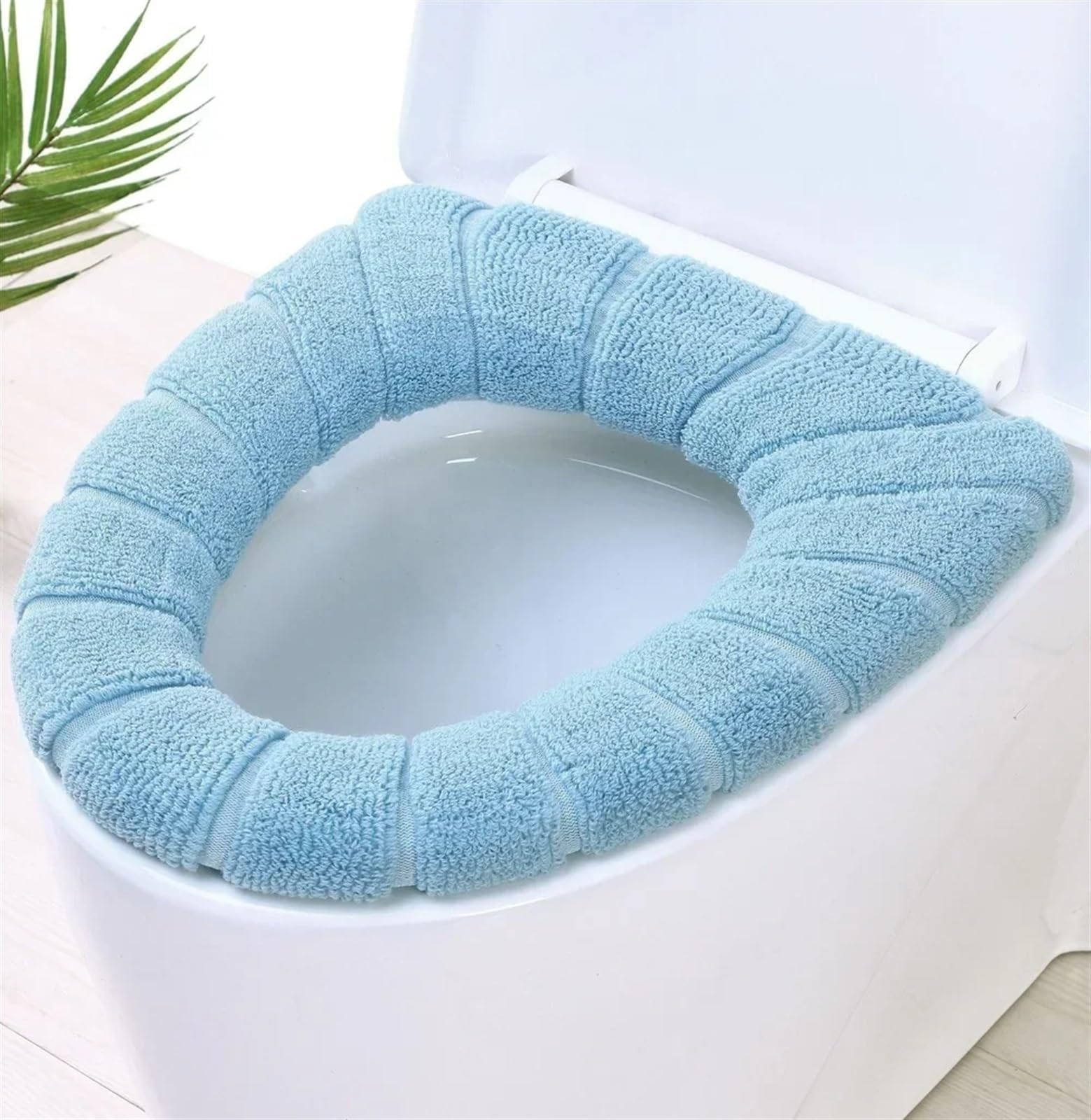 Evita el WC frío con esta funda cálida para asiento de inodoro lavable y acolchada