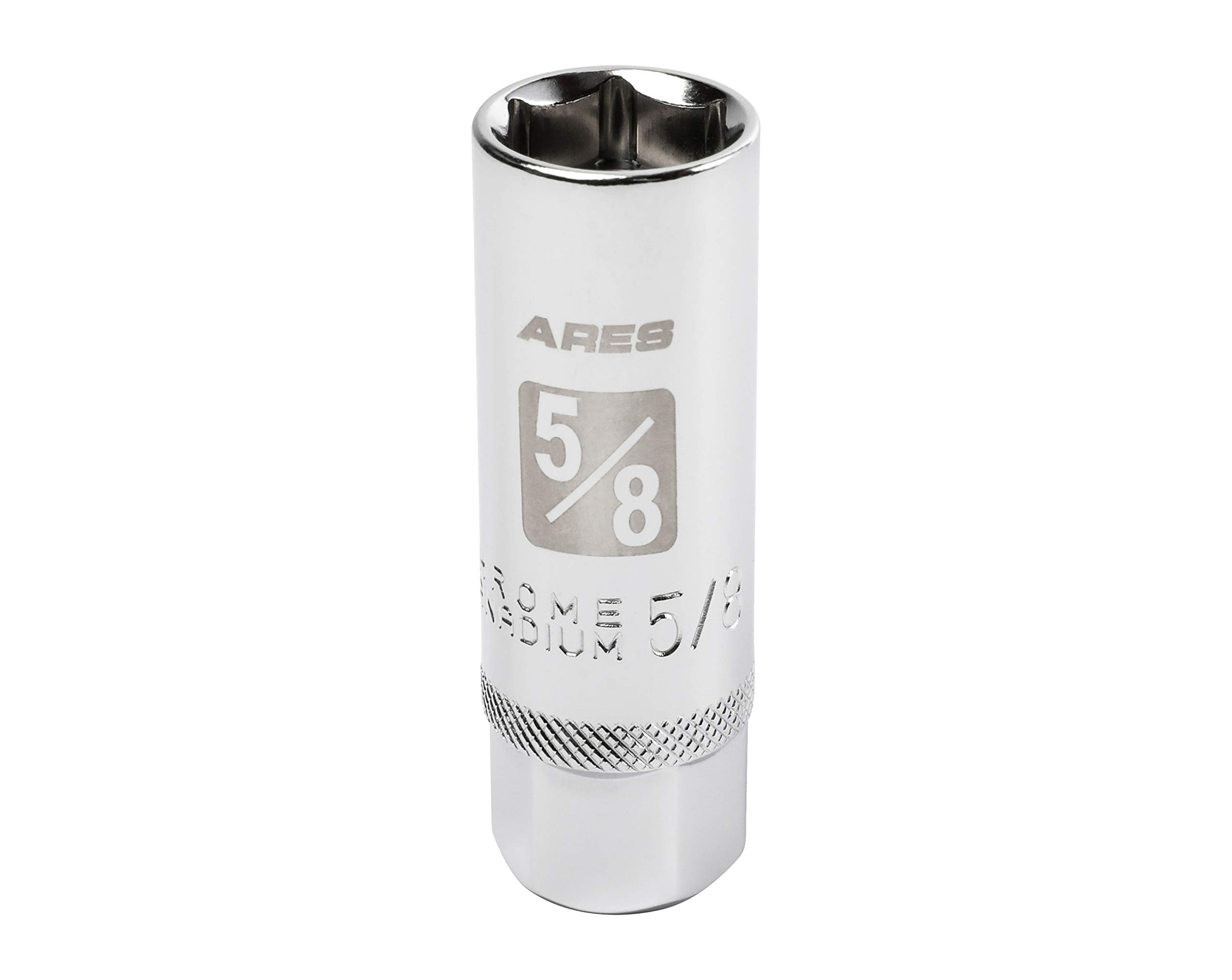 ARES 11020-5/8-inch 3/8-inch Drive Magnetic Spark Plug Socket - Powerful Magnet Retains Spark Plugs - Heat Treated Chrome Vanadium Steel - High