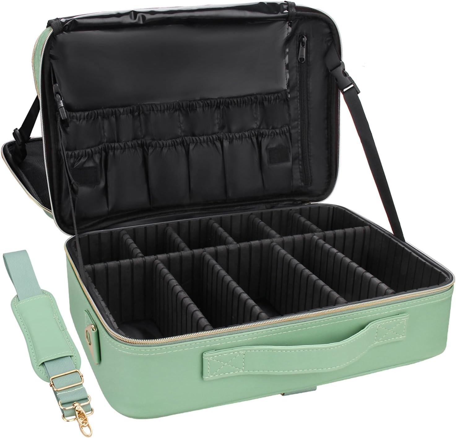 Relavel Travel Makeup Train Case Makeup Cosmetic Case