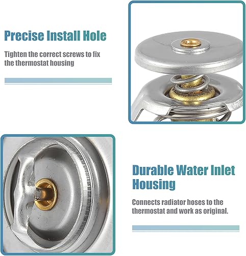 Miniatura 4 de X AUTOHAUX Reemplazo del termostato del refrigerante del motor 52028898AE para Chrysler 300 2005-2023 goma de aluminio 1 unids