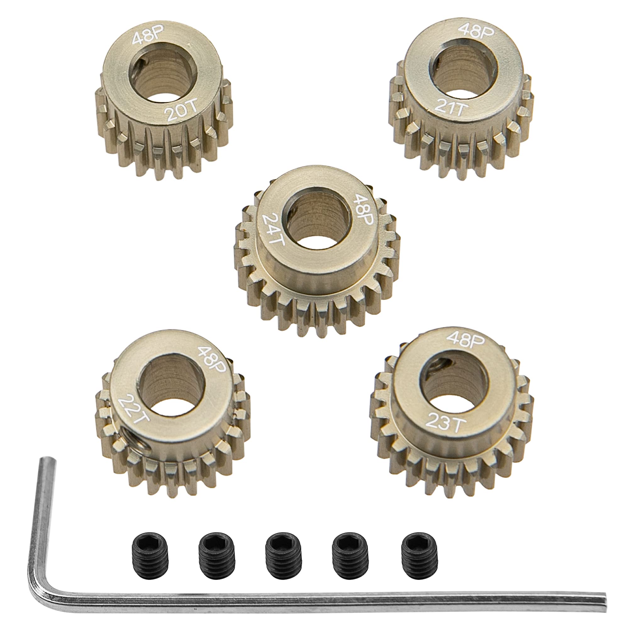 Amazon.com: ShareGoo 7075 Aluminum Alloy 48DP 5mm Pinion Gear Sets
