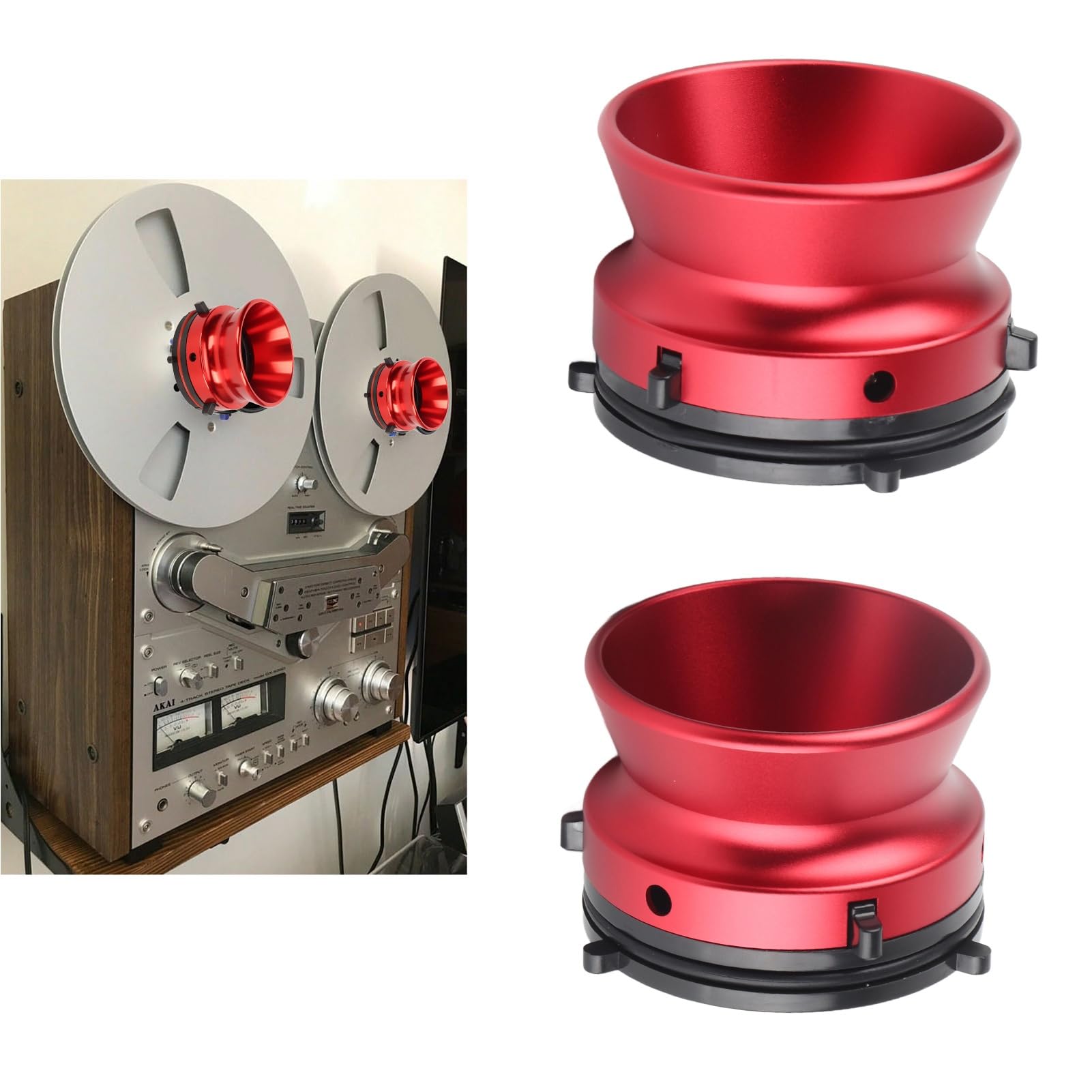 lyrlody NAB Hub Adaptery, 10 Cal Stop Aluminium (czerwony)