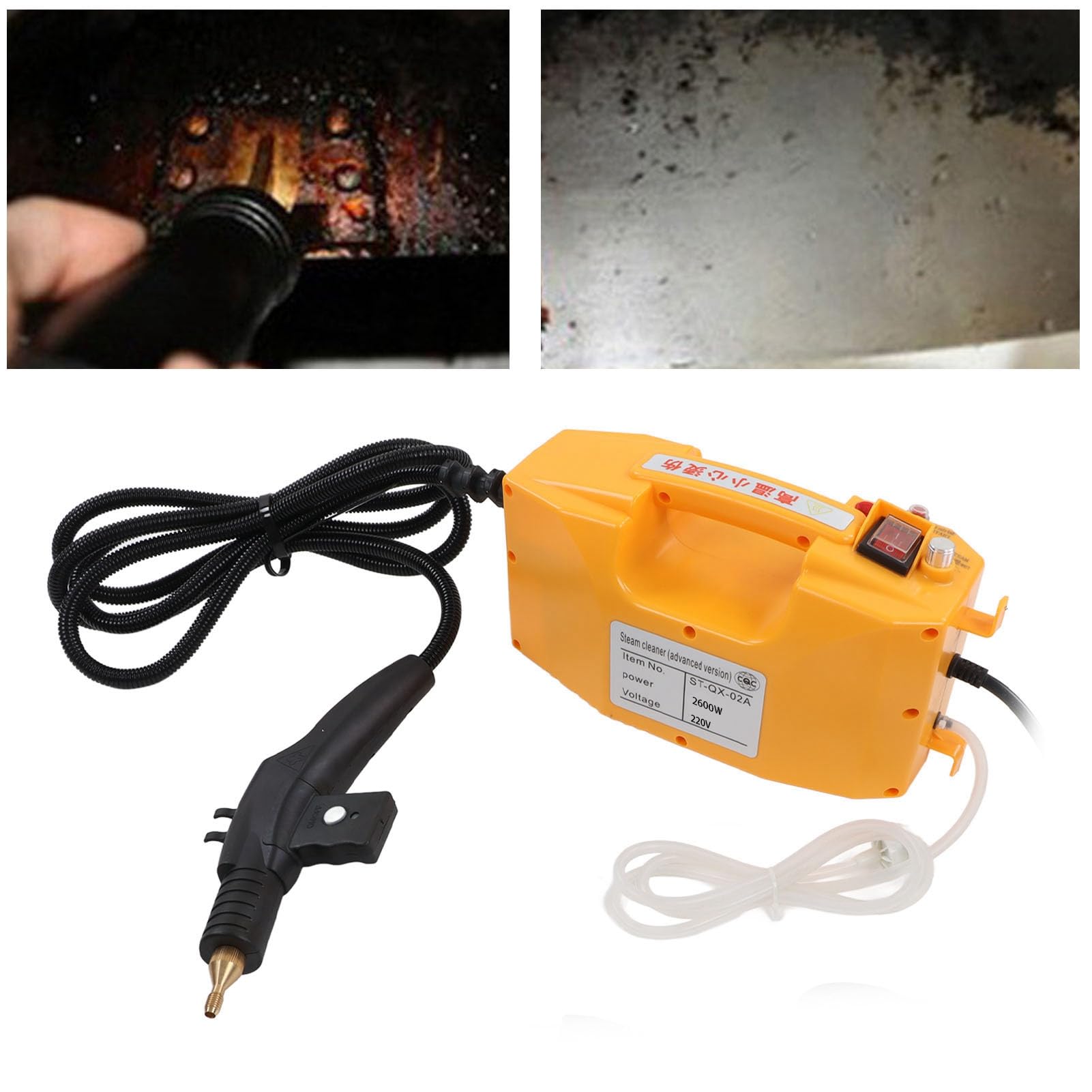 Limpiador a, Máquina de Limpieza Portátil de Alta Presión con Vaporización Instantánea para Electrodomésticos, Muebles, Aires Acondicionados, Campanas, Alfombras (2600W Enchufe europeo 220V)
