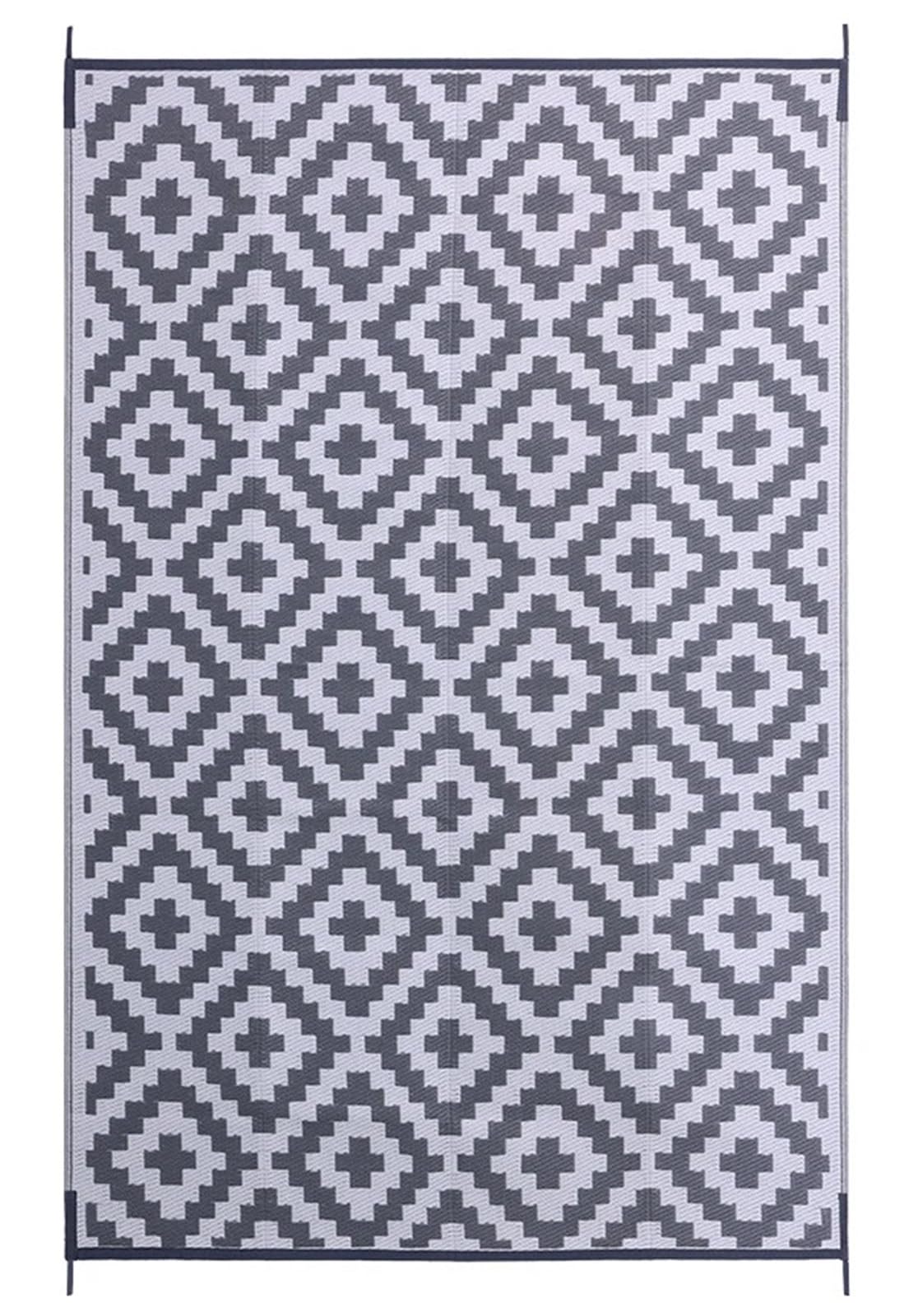Dywan na zewnątrz, Dywaniki na taras, podwórko, piknik rodzinny, balkon, dywaniki do ogrodu, kempingu(Gray White,5X8inch(150x240cm))