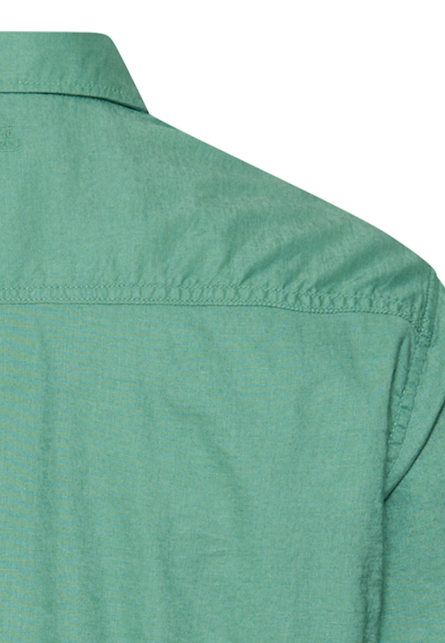 camel active Herren Kurzarmhemd aus Leinenmix