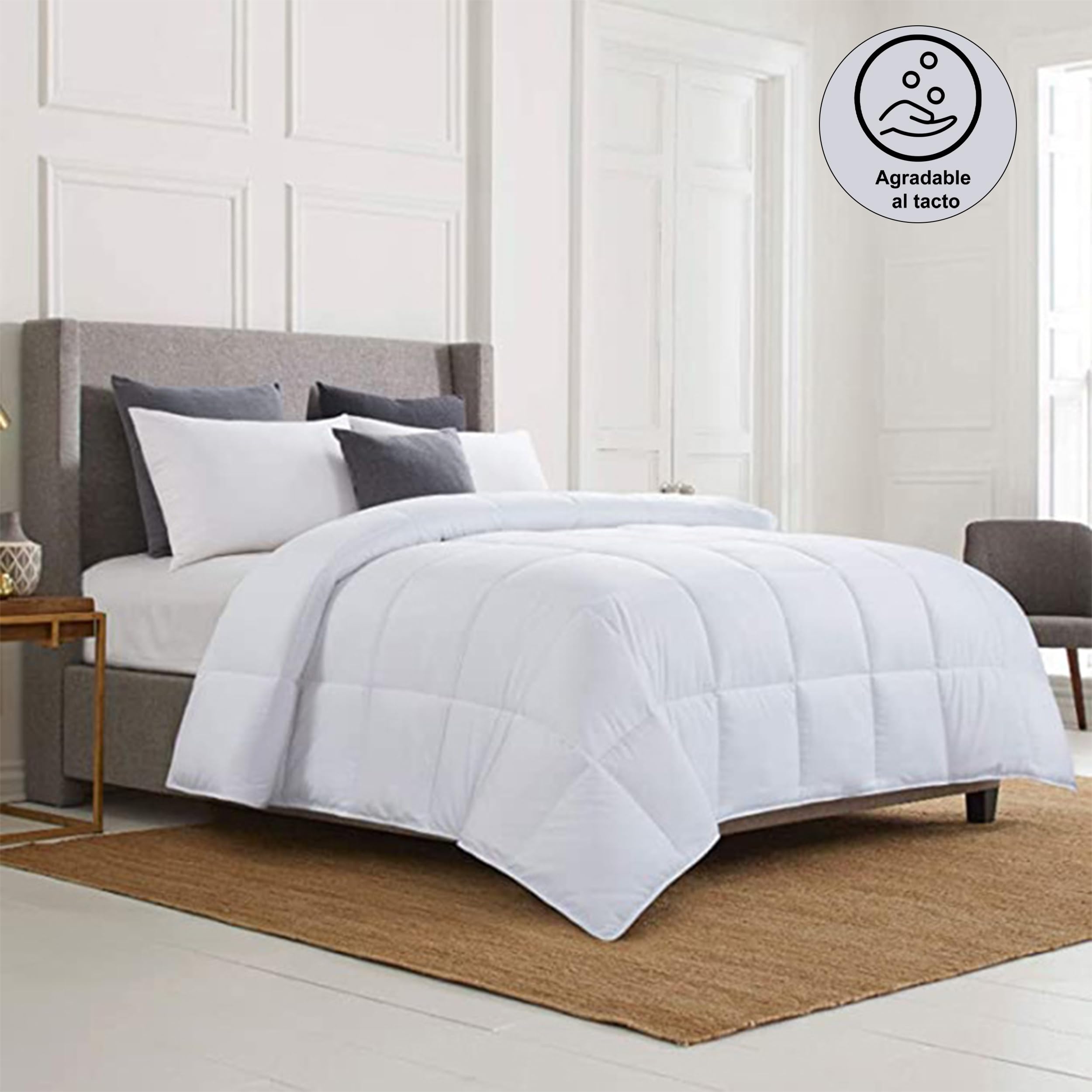 H HANSEL HOME Edredón Nórdico para Invierno y Otoño 330gr/m², Relleno Nordico Fibra Hueca Siliconada, Tacto Sauve, Cálido, Antiácaros, Certificado Oeko-Tex, Edredón Cama 150, 240x220cm, Pack de 2