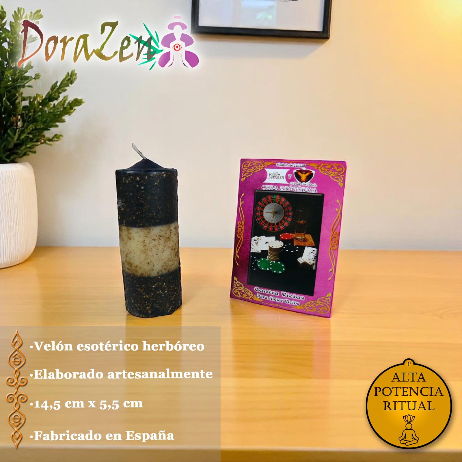 Velón Herbóreo Contra Vicios - Ritual místico contra las adicciones - Las Velas de Mariano