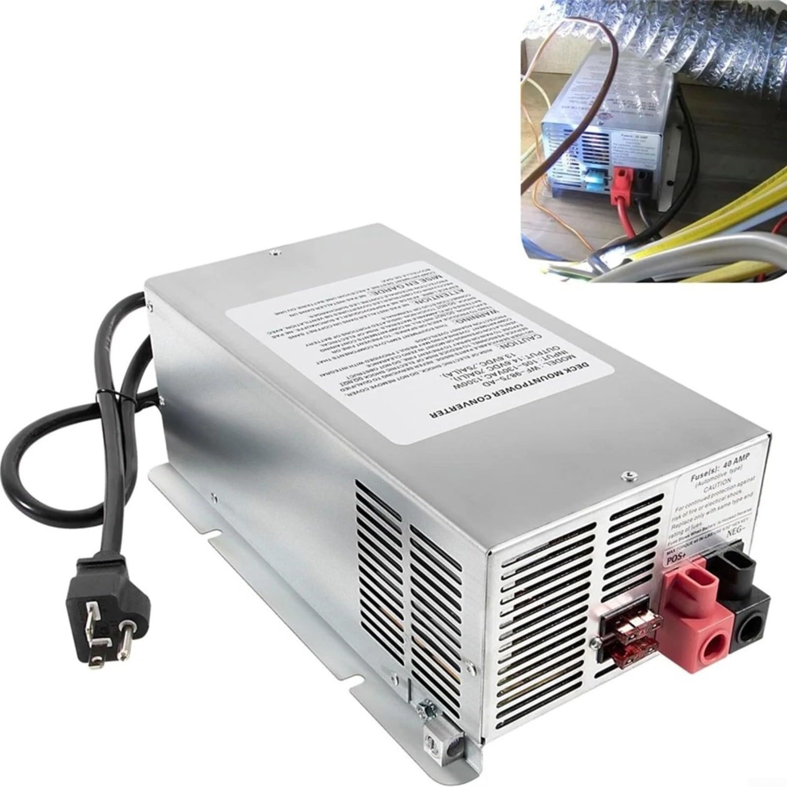 Convertisseur RV WF-9875 bloc alimentation 75A pour camping-car - 8