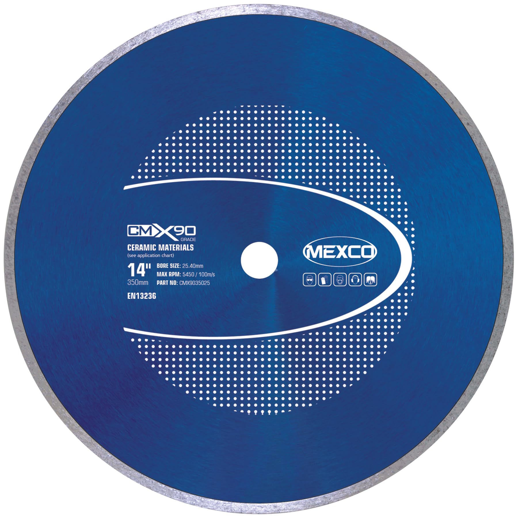 MEXCO CMX9035025 X90 Grade Ceramic Materials Diamond Blade 350 x 2...