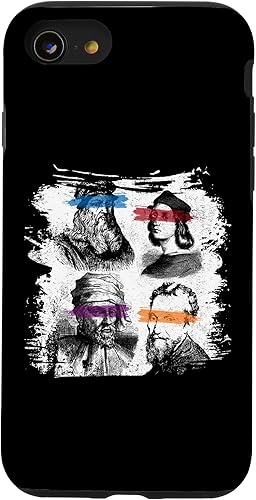 Vista 13 de iPhone 11 Pro Max Ninja Art Renaissance Artist Drawing Estudiante de arte Estuche para artista