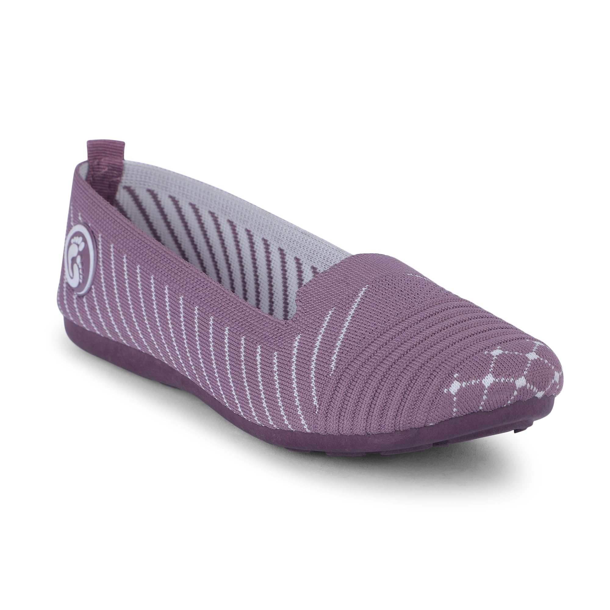 Women Lightweight Knitted Ballerina Flats Slipon Dusty Mauve Comfort Fitx2-image-10