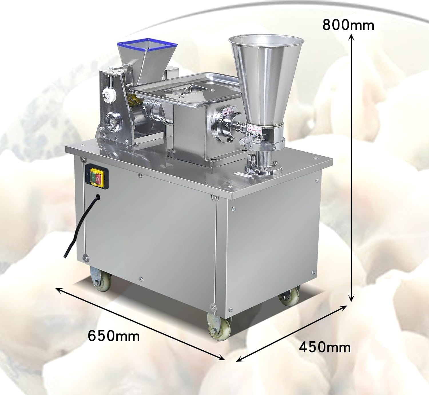 Commercial Dumpling Making Machine With1 Free Mold SAMOSA -Food Grade Stainless Steel Empanada Maker Press For Pierogi,Gyoza,Ravioli Etc,5000Pcs/H,48 Optional Shapes,Auto Powder Spreading