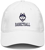 Vista 2 de Elite Authentics Connecticut Huskies - Gorra de béisbol ajustable con licencia oficial, Blanco
