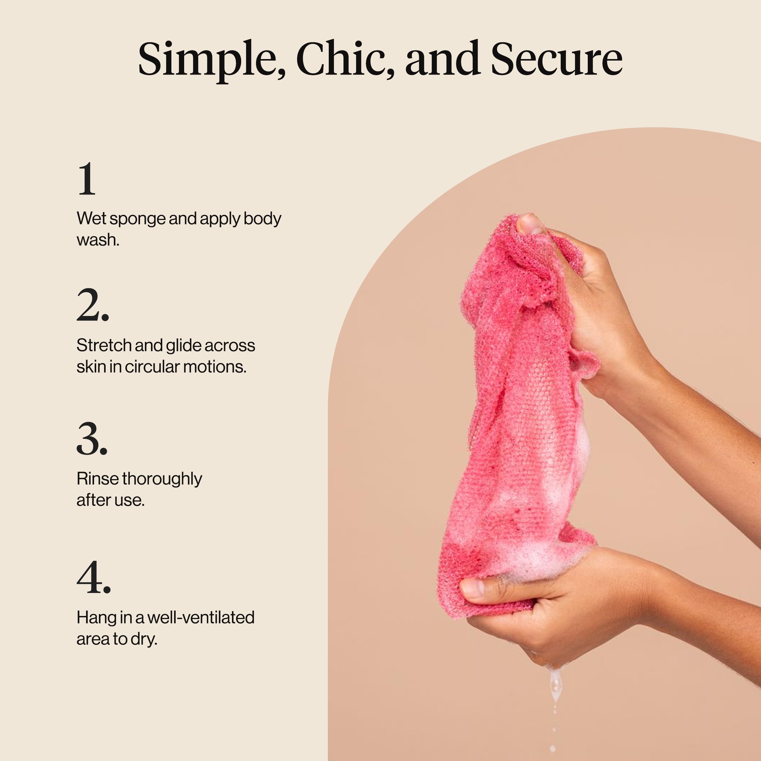 Kitsch African Net Sponge - Berry Pink Exfoliator -7