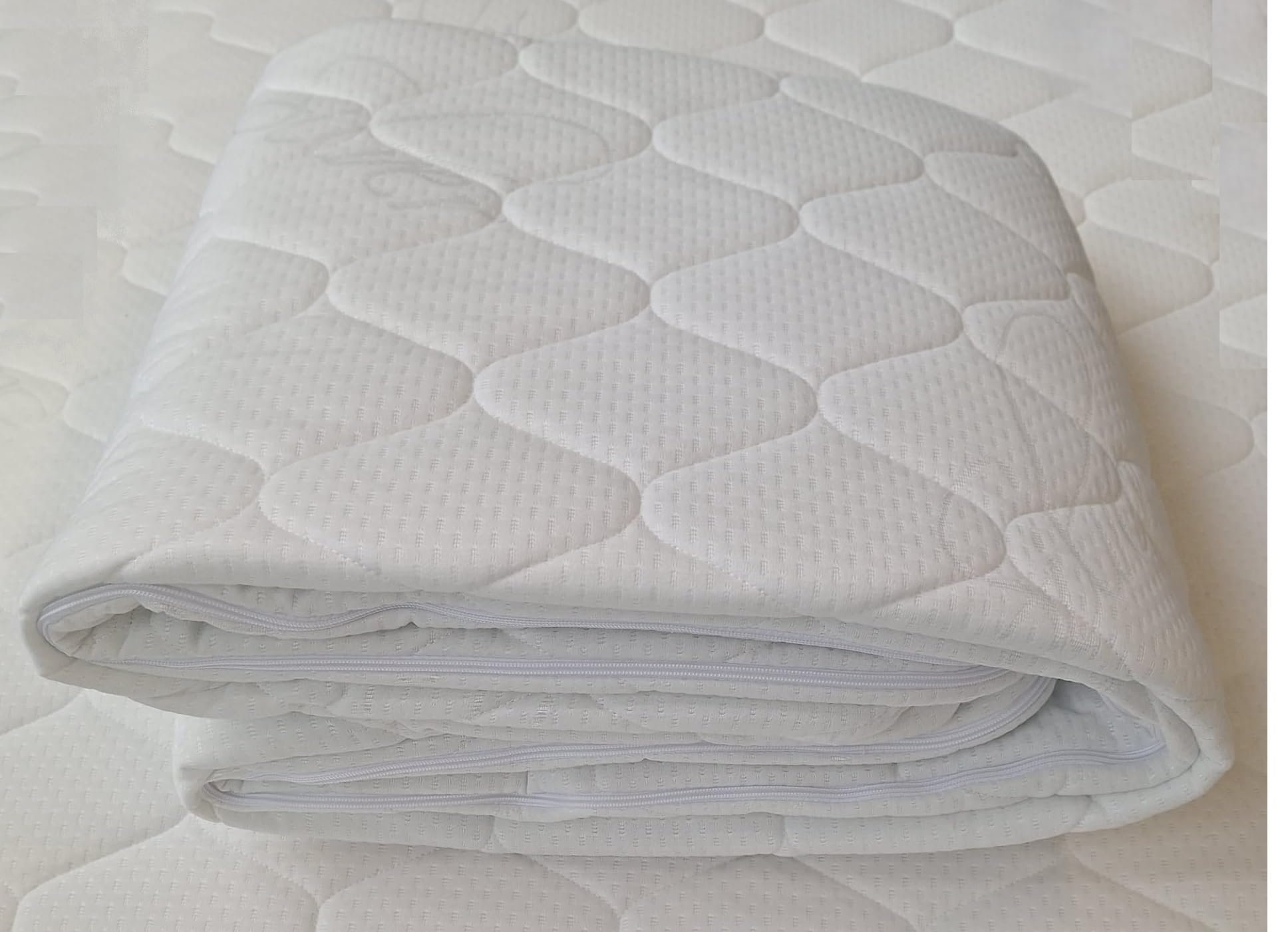 Bazyl Housse de Matelas matelassée avec Fermeture éclair pour Matelas (80 x 200 x 17 cm)