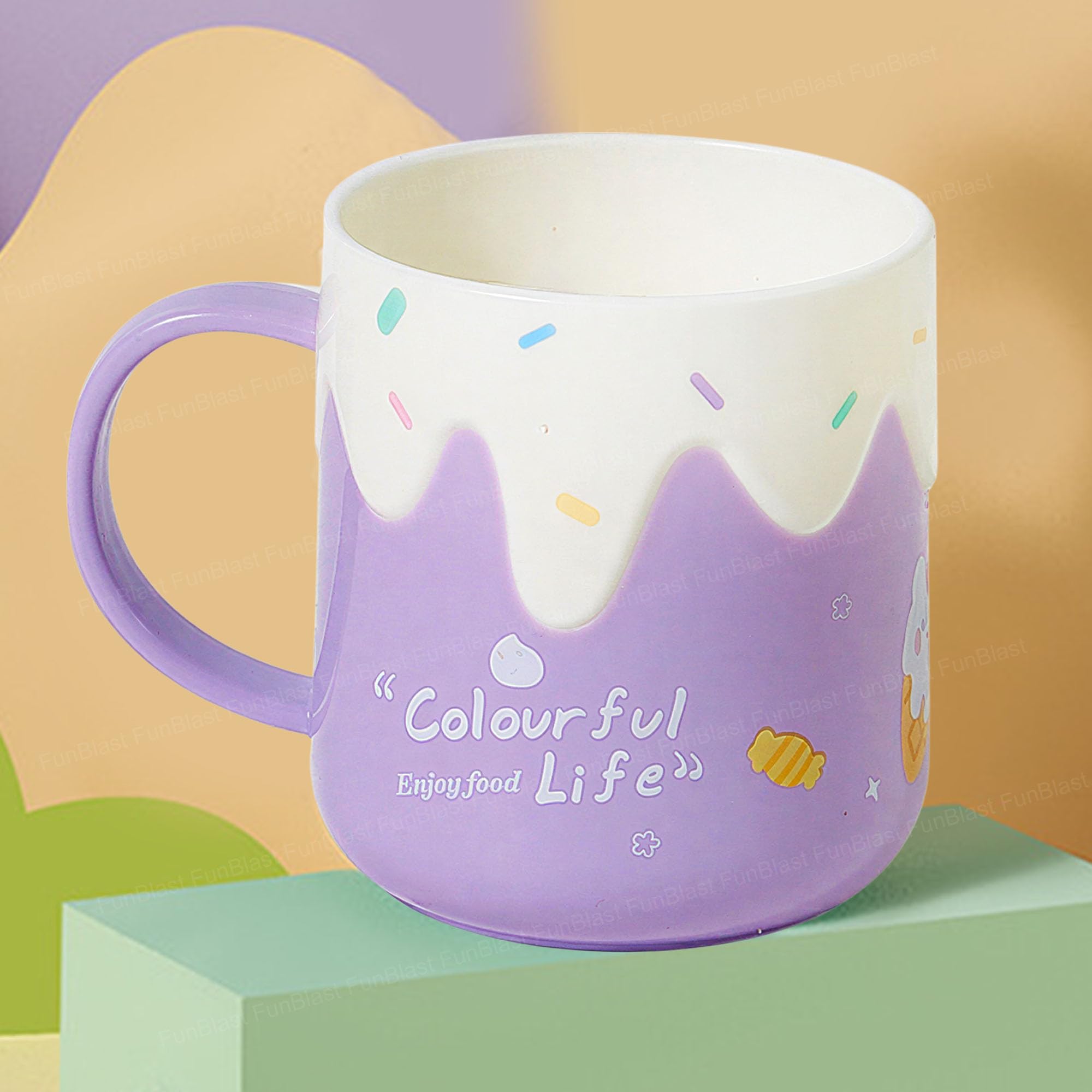 FunBlast Milk Mug for Kids – 420 Ml; Unbreakable Mug for Kids, Milk Mugs for Kids Unbreakable - Milk Drinking Cup for Kids (Purple)-image-36